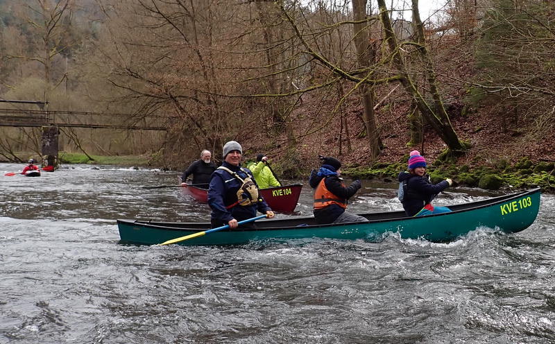 Beim Anpaddeln auf der Nagold
