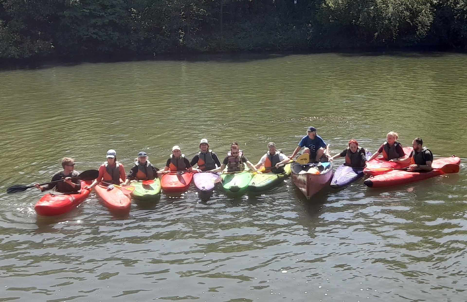 Übung beim Kanukurs
