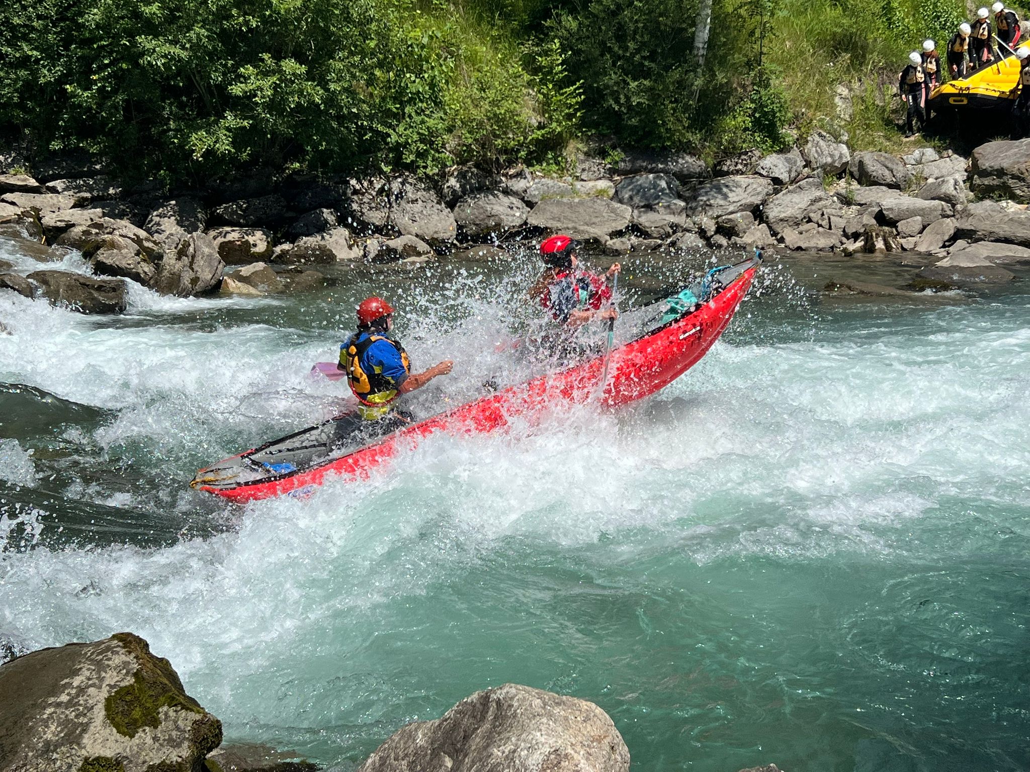 Auf der Slalomstrecke der Möll in Flattach
