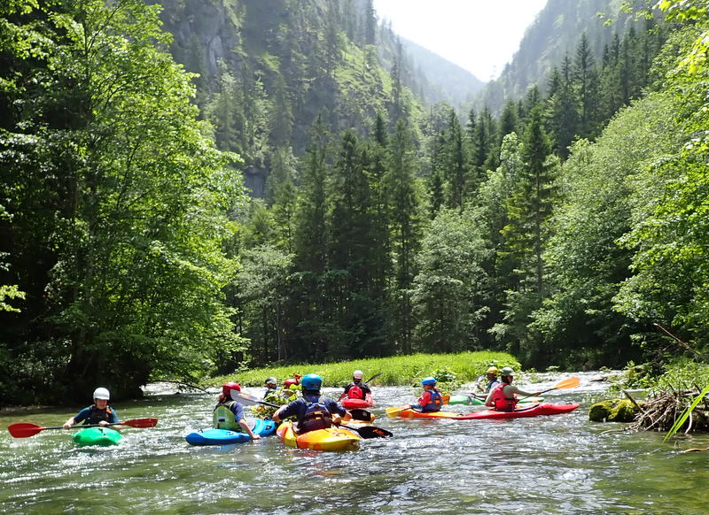 Paddeln auf der steirischen Salza