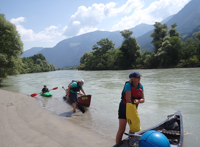 Paddelpause an der Drau