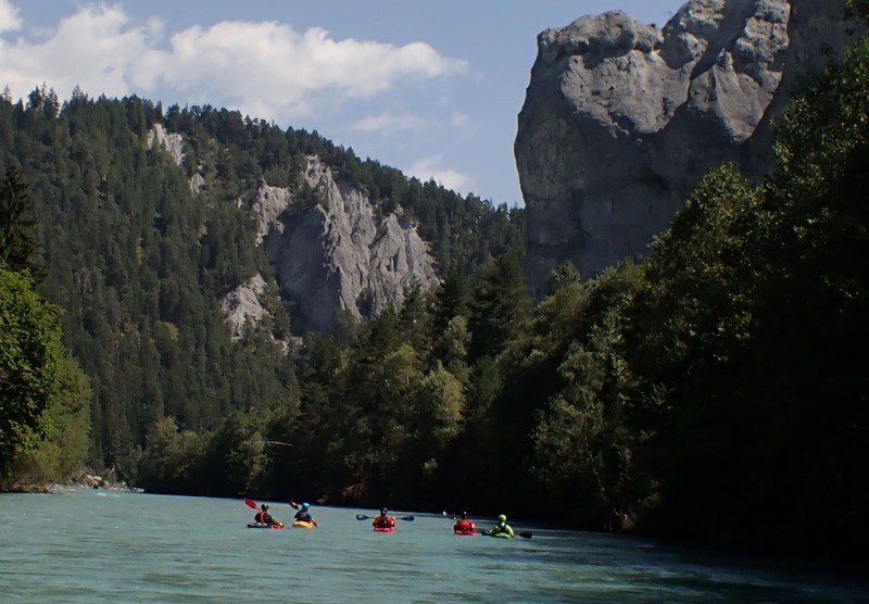 Paddeln in der großen Rheinschlucht